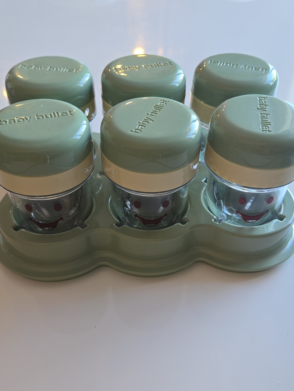 Cute Baby Food Storage Tray Set - Sage Green